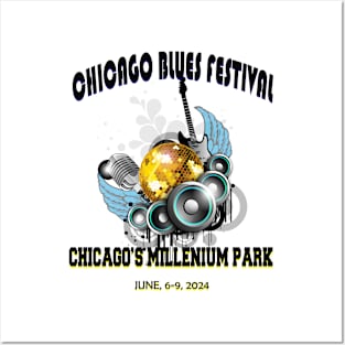 CHICAGO BLUES FESTIVAL T SHIRT Posters and Art